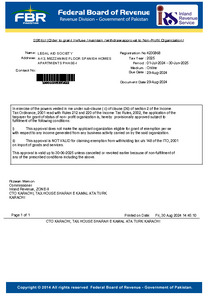 FBR Certificate